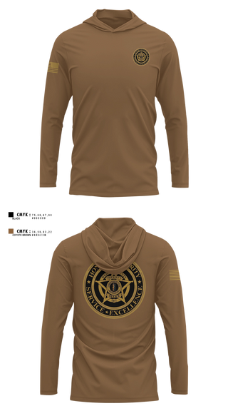 Webster County Sheriff's Office 9252814 Long Sleeve Performance Shirt with hood - 11
