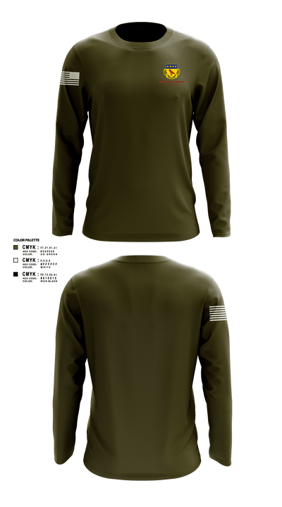 Alpha BTRY 2/138th FA 84014015 Long Sleeve Performance Shirt - 103
