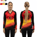 Bloomfield College Volleyball 14470313 Women's Long Sleeve V-neck Shirt - 2