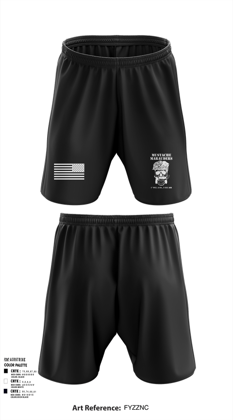 Athletic Shorts With Pockets, 1st Plt, A Co, 2-325 AIR, , Teamtime, Team time, sublimation, custom sports apparel, team uniforms, spirit wear, spiritwear, sports uniforms, custom shirts, team store, custom team store, fundraiser sports, apparel fundraiser