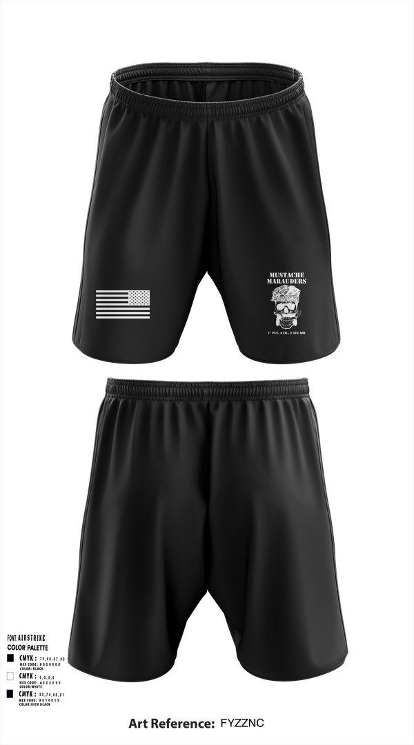 Athletic Shorts With Pockets, 1st Plt, A Co, 2-325 AIR, , Teamtime, Team time, sublimation, custom sports apparel, team uniforms, spirit wear, spiritwear, sports uniforms, custom shirts, team store, custom team store, fundraiser sports, apparel fundraiser