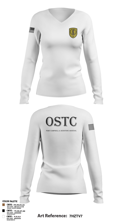 Fort Campbell & Redstone Arsenal - Office of Special Trial Counsel 55135476 Women's Long Sleeve V-neck Shirt - 2