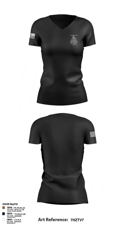 1/3 CR Reconnaissance 58656340 Women's Short Sleeve V-neck Shirt - 3