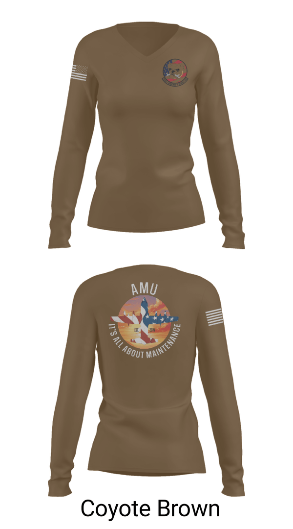 Women's Long Sleeve Vneck Shirt, 910th AMU, Air Force, Teamtime, Team time, sublimation, custom sports apparel, team uniforms, spirit wear, spiritwear, sports uniforms, custom shirts, team store, custom team store, fundraiser sports, apparel fundraiser