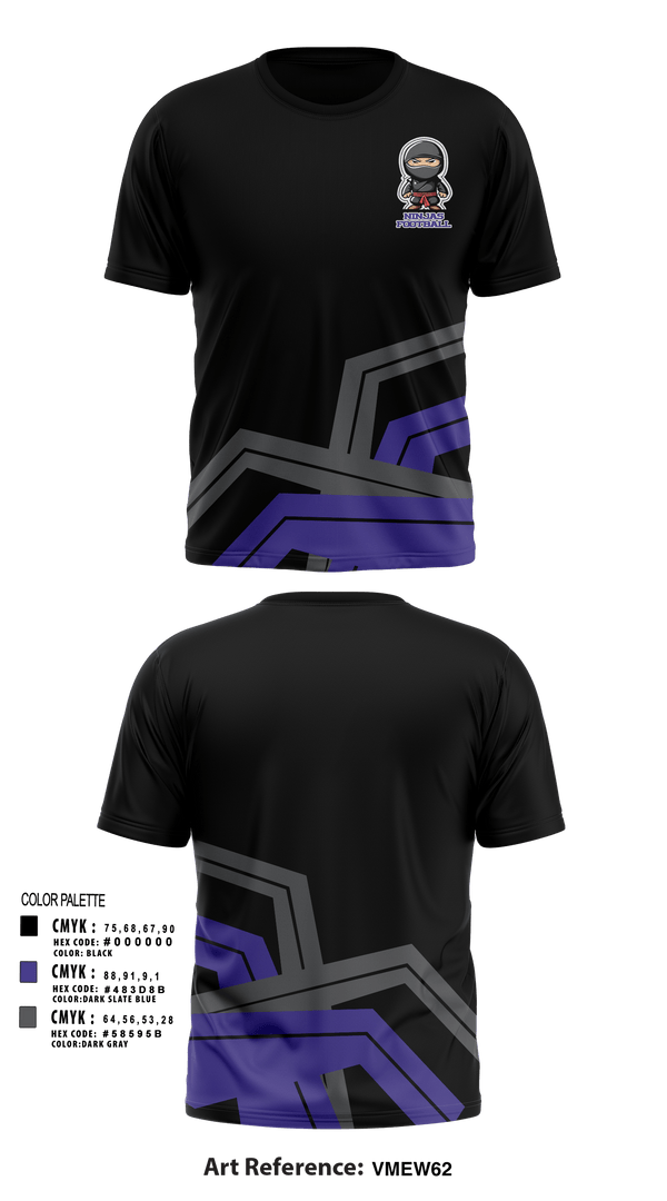 Short Sleeve Performance Shirt, Ninjas, Football, Teamtime, Team time, sublimation, custom sports apparel, team uniforms, spirit wear, spiritwear, sports uniforms, custom shirts, team store, custom team store, fundraiser sports, apparel fundraiser