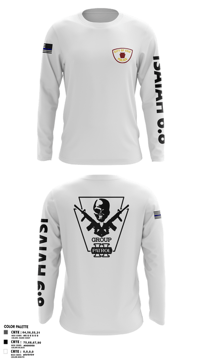 Erie police department 42261710 Long Sleeve Performance Polo - 3