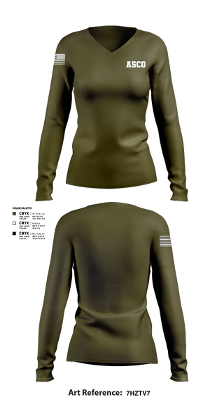 Women's Long Sleeve Vneck Shirt, ACSO, Police, Teamtime, Team time, sublimation, custom sports apparel, team uniforms, spirit wear, spiritwear, sports uniforms, custom shirts, team store, custom team store, fundraiser sports, apparel fundraiser