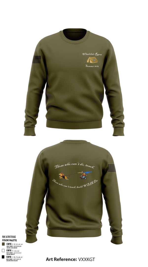 Crew Neck Sweatshirt, AOB-S, Army, Teamtime, Team time, sublimation, custom sports apparel, team uniforms, spirit wear, spiritwear, sports uniforms, custom shirts, team store, custom team store, fundraiser sports, apparel fundraiser