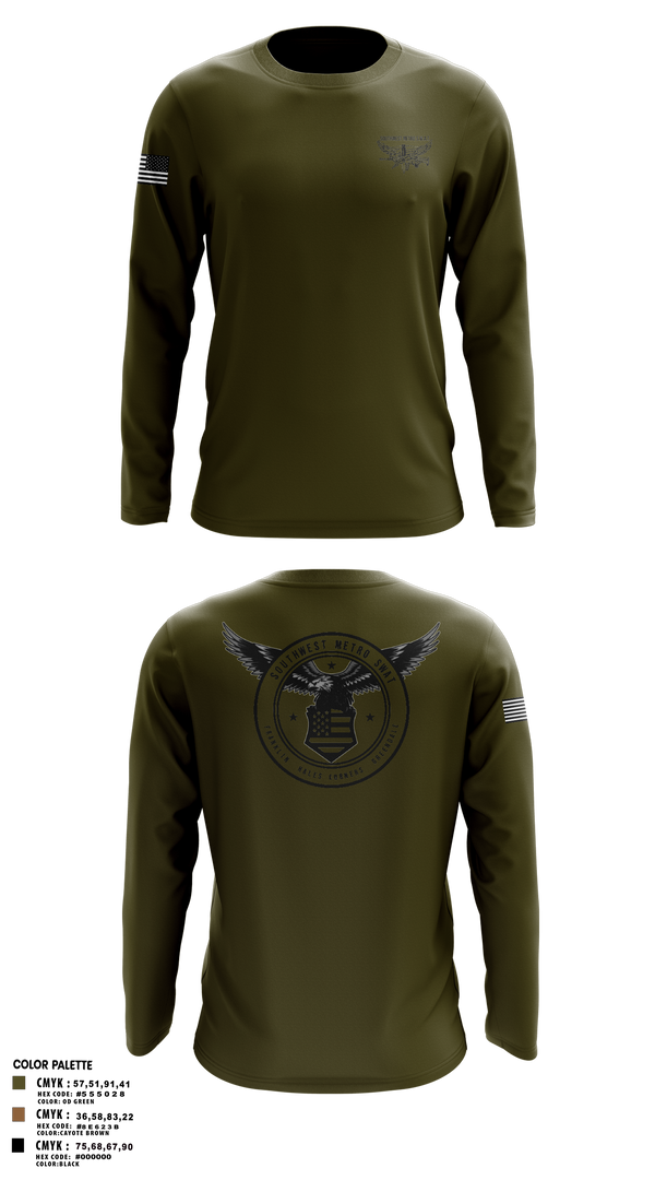 Long Sleeve Performance Shirt, Southwest Metro SWAT, Police, Teamtime, Team time, sublimation, custom sports apparel, team uniforms, spirit wear, spiritwear, sports uniforms, custom shirts, team store, custom team store, fundraiser sports, apparel fundraiser