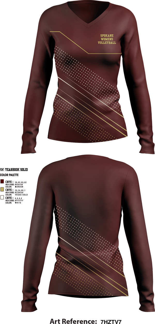 Women's Long Sleeve Vneck Shirt, Spokane, Women's Volleyball, Teamtime, Team time, sublimation, custom sports apparel, team uniforms, spirit wear, spiritwear, sports uniforms, custom shirts, team store, custom team store, fundraiser sports, apparel fundraiser