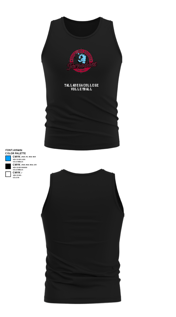 Tank Top, Talladega College Volleyball, Women's Volleyball, Teamtime, Team time, sublimation, custom sports apparel, team uniforms, spirit wear, spiritwear, sports uniforms, custom shirts, team store, custom team store, fundraiser sports, apparel fundraiser