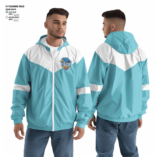 Windbreaker, FALCONS, Men's Basketball, Teamtime, Team time, sublimation, custom sports apparel, team uniforms, spirit wear, spiritwear, sports uniforms, custom shirts, team store, custom team store, fundraiser sports, apparel fundraiser