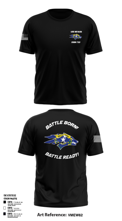 USS NEVADA SSBN 733 65073503 Short Sleeve Performance Shirt - 5