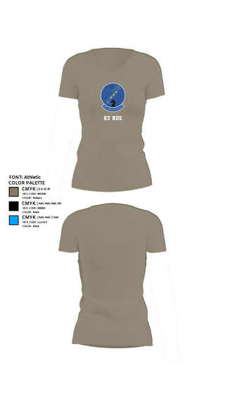 Women's Short Sleeve Vneck Shirt, 83 NOS, Air Force, Teamtime, Team time, sublimation, custom sports apparel, team uniforms, spirit wear, spiritwear, sports uniforms, custom shirts, team store, custom team store, fundraiser sports, apparel fundraiser