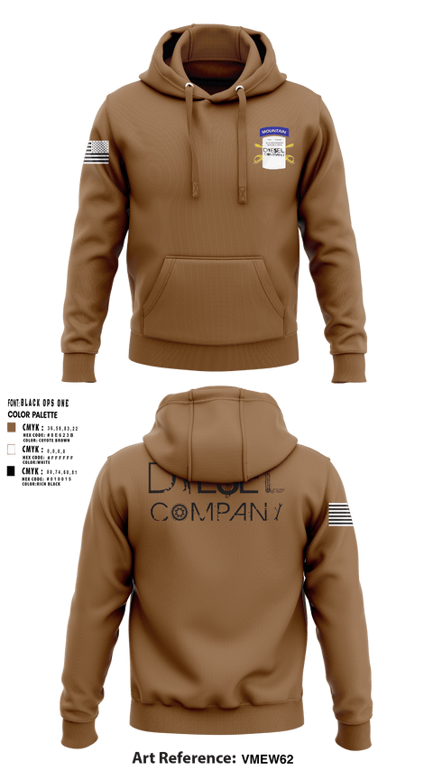 Hoodie, Delta Company, National Guard, Teamtime, Team time, sublimation, custom sports apparel, team uniforms, spirit wear, spiritwear, sports uniforms, custom shirts, team store, custom team store, fundraiser sports, apparel fundraiser