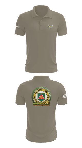 Short Sleeve Performance Polo, 51st Combat Engineers, Army, Teamtime, Team time, sublimation, custom sports apparel, team uniforms, spirit wear, spiritwear, sports uniforms, custom shirts, team store, custom team store, fundraiser sports, apparel fundraiser