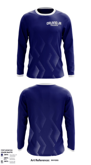 Long Sleeve Performance Shirt, Orland Jr Trojans Cheer, Cheer, Teamtime, Team time, sublimation, custom sports apparel, team uniforms, spirit wear, spiritwear, sports uniforms, custom shirts, team store, custom team store, fundraiser sports, apparel fundraiser