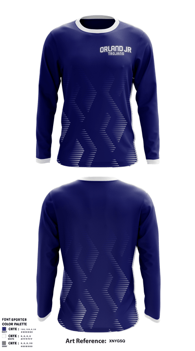 Orland Jr Trojans Cheer 6207473 Long Sleeve Performance Shirt - 1