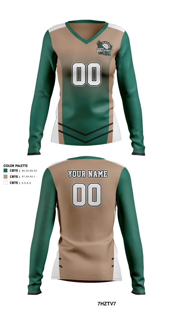 Women's Long Sleeve Vneck Shirt, John P Stevens High School Volleyball, Women's Volleyball, Teamtime, Team time, sublimation, custom sports apparel, team uniforms, spirit wear, spiritwear, sports uniforms, custom shirts, team store, custom team store, fundraiser sports, apparel fundraiser