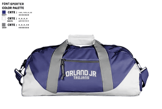 Duffle Bag, Orland Jr Trojans Cheer, Cheer, Teamtime, Team time, sublimation, custom sports apparel, team uniforms, spirit wear, spiritwear, sports uniforms, custom shirts, team store, custom team store, fundraiser sports, apparel fundraiser
