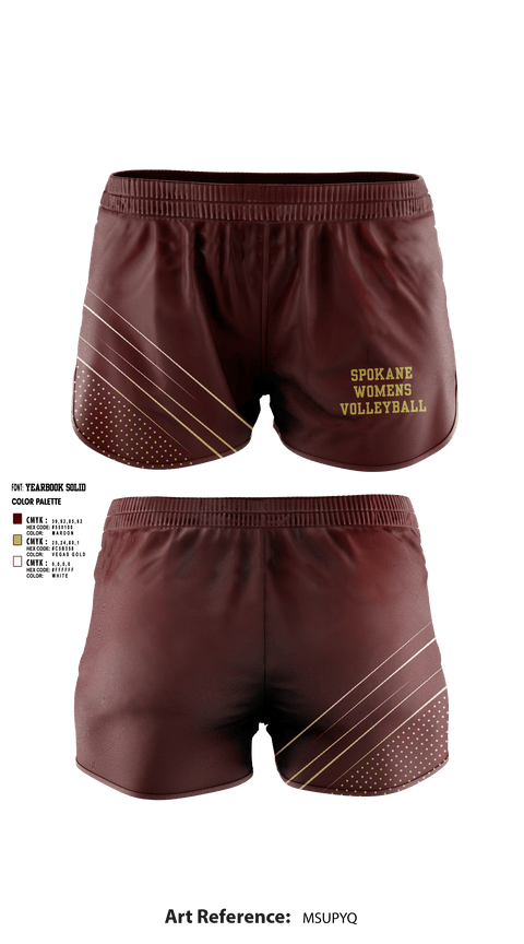 Women's Shorts, Spokane, Women's Volleyball, Teamtime, Team time, sublimation, custom sports apparel, team uniforms, spirit wear, spiritwear, sports uniforms, custom shirts, team store, custom team store, fundraiser sports, apparel fundraiser