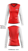 Harlingen Cardinal Softball 11737773 Women's Long Sleeve V-neck Shirt - 1