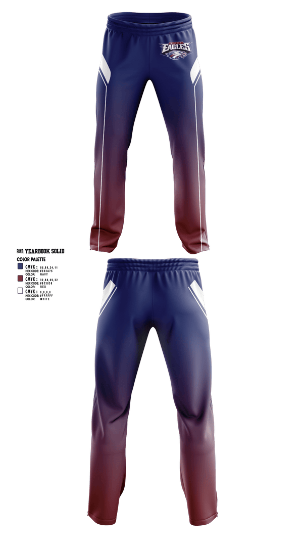 Sweatpants, Milford Eagles Pop Warner Football and Cheer, Football, Teamtime, Team time, sublimation, custom sports apparel, team uniforms, spirit wear, spiritwear, sports uniforms, custom shirts, team store, custom team store, fundraiser sports, apparel fundraiser