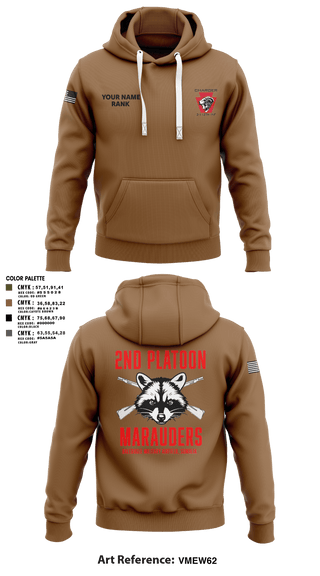 Hoodie, Charger Co. / 2-112th Infantry Battalion, National Guard, Teamtime, Team time, sublimation, custom sports apparel, team uniforms, spirit wear, spiritwear, sports uniforms, custom shirts, team store, custom team store, fundraiser sports, apparel fundraiser