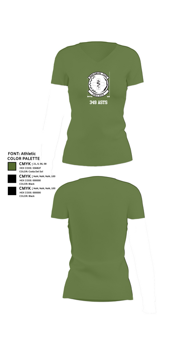 349 ASTS 29924821 Women's Short Sleeve V-neck Shirt - 44