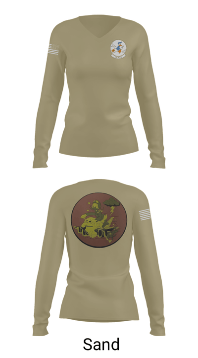 6 AMXS 55831023 Women's Long Sleeve V-neck Shirt - 97