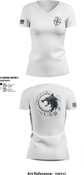 NIRT 4083324 Women's Short Sleeve V-neck Shirt - 1