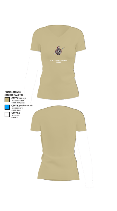 Berthoud High School Soccer 45184902 Women's Short Sleeve V-neck Shirt - 33