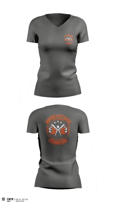 Bikers For Cause Foundation 91283593 Women's Short Sleeve V-neck Shirt - 3