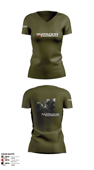 Women's Short Sleeve Vneck Shirt, Matador Tactical, , Teamtime, Team time, sublimation, custom sports apparel, team uniforms, spirit wear, spiritwear, sports uniforms, custom shirts, team store, custom team store, fundraiser sports, apparel fundraiser