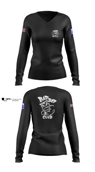 Women's Long Sleeve Vneck Shirt, 3rd PLT Bad Boys3rd PLT Bad Boys3rd PLT Bad BoysDismount Ewoks, , Teamtime, Team time, sublimation, custom sports apparel, team uniforms, spirit wear, spiritwear, sports uniforms, custom shirts, team store, custom team store, fundraiser sports, apparel fundraiser