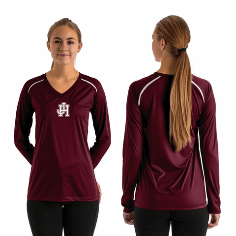 Women's Long Sleeve Vneck Shirt, John Handley, Women's Soccer, Teamtime, Team time, sublimation, custom sports apparel, team uniforms, spirit wear, spiritwear, sports uniforms, custom shirts, team store, custom team store, fundraiser sports, apparel fundraiser