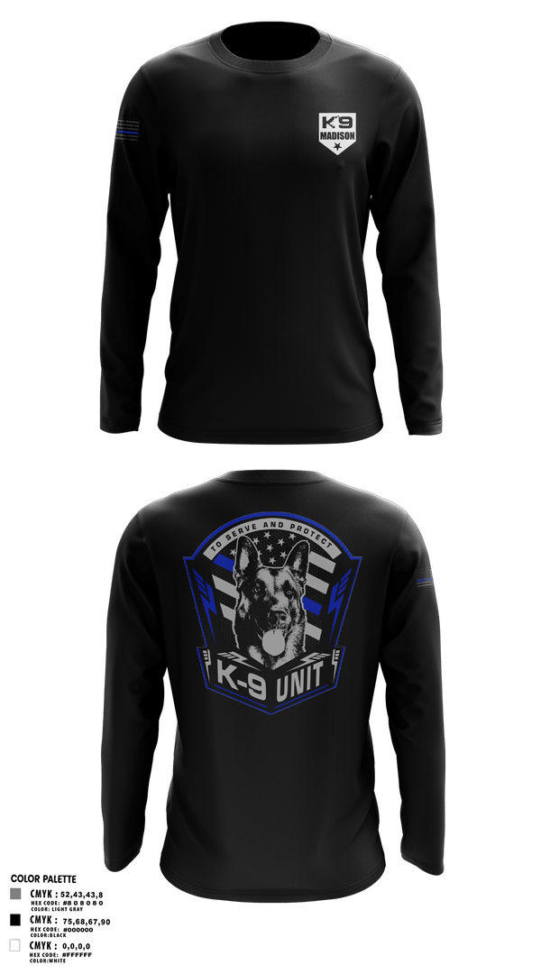 Long Sleeve Performance Polo, K-9, , Teamtime, Team time, sublimation, custom sports apparel, team uniforms, spirit wear, spiritwear, sports uniforms, custom shirts, team store, custom team store, fundraiser sports, apparel fundraiser