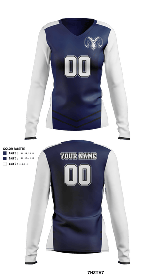 Women's Long Sleeve Vneck Shirt, Rochester Area High School Volleyball, Women's Volleyball, Teamtime, Team time, sublimation, custom sports apparel, team uniforms, spirit wear, spiritwear, sports uniforms, custom shirts, team store, custom team store, fundraiser sports, apparel fundraiser