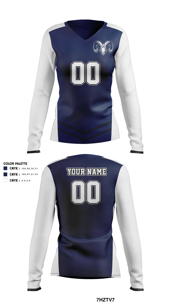 Women's Long Sleeve Vneck Shirt, Rochester Area High School Volleyball, Women's Volleyball, Teamtime, Team time, sublimation, custom sports apparel, team uniforms, spirit wear, spiritwear, sports uniforms, custom shirts, team store, custom team store, fundraiser sports, apparel fundraiser