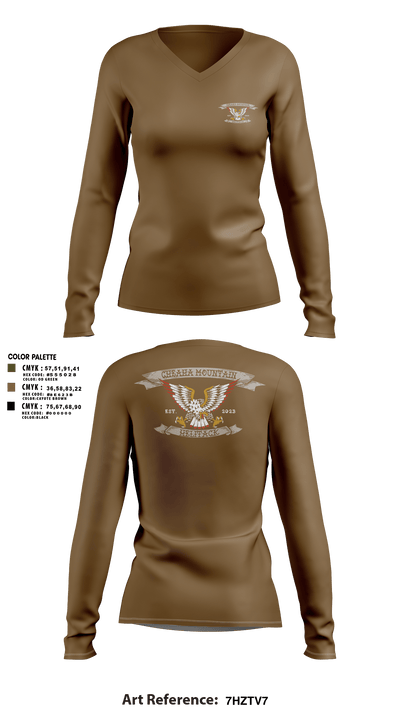 Cheaha Mountain Helitack 27468940 Women's Long Sleeve V-neck Shirt - 2