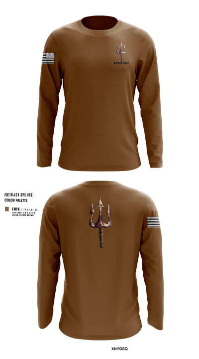 47th CST 65088322 Long Sleeve Performance Shirt 30