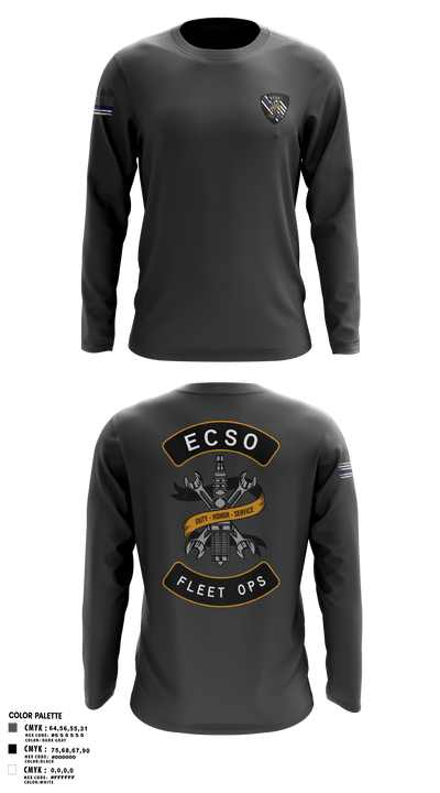 Fleet Opps 9370515 Long Sleeve Performance Polo - 1