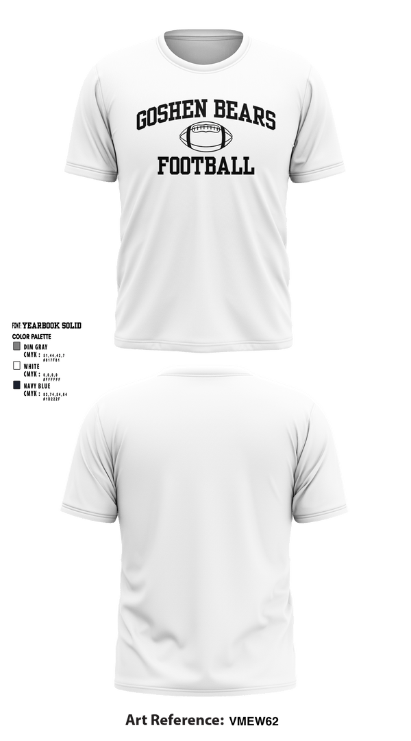 Short Sleeve Performance Shirt, Goshen Bears, Football, Teamtime, Team time, sublimation, custom sports apparel, team uniforms, spirit wear, spiritwear, sports uniforms, custom shirts, team store, custom team store, fundraiser sports, apparel fundraiser