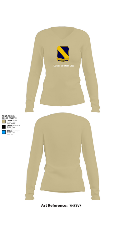 Fco 51st infantry LRSU 81538423 Women's Long Sleeve V-neck Shirt - 82