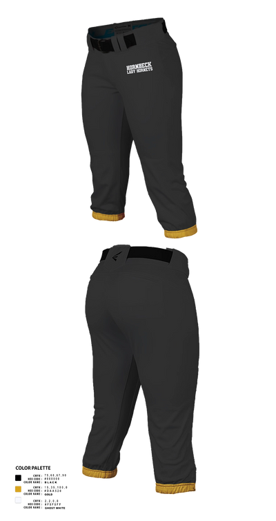 Hornbeck Lady Hornets 8637101 Softball Pants - 21
