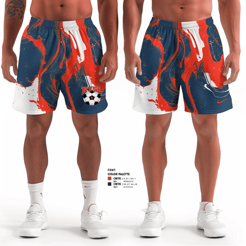 Athletic Shorts With Pockets, Niles Recreational League NYSL, Men's Soccer, Teamtime, Team time, sublimation, custom sports apparel, team uniforms, spirit wear, spiritwear, sports uniforms, custom shirts, team store, custom team store, fundraiser sports, apparel fundraiser