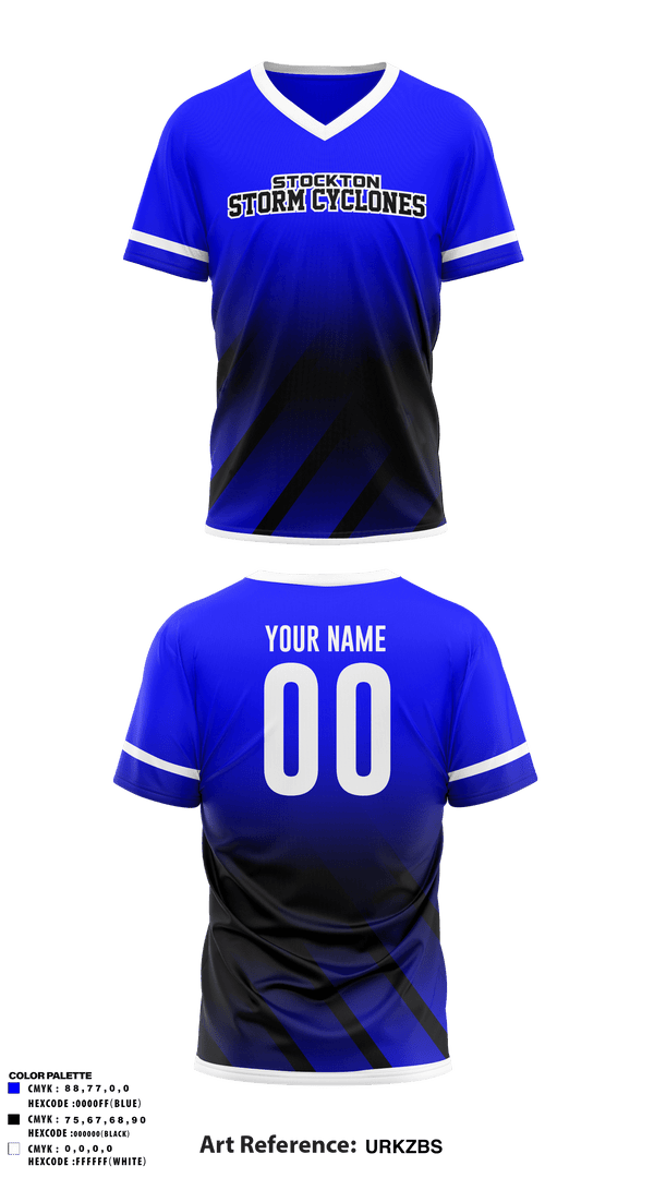 Womens Soccer Jersey, Stockton Storm Cyclones, Women's Soccer, Teamtime, Team time, sublimation, custom sports apparel, team uniforms, spirit wear, spiritwear, sports uniforms, custom shirts, team store, custom team store, fundraiser sports, apparel fundraiser