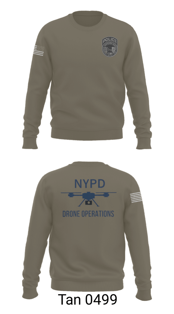 Crew Neck Sweatshirt, NYPD TARU, Police, Teamtime, Team time, sublimation, custom sports apparel, team uniforms, spirit wear, spiritwear, sports uniforms, custom shirts, team store, custom team store, fundraiser sports, apparel fundraiser