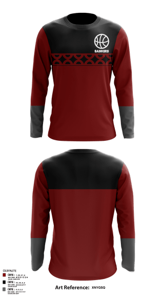 Long Sleeve Performance Shirt, Bankers, Men's Basketball, Teamtime, Team time, sublimation, custom sports apparel, team uniforms, spirit wear, spiritwear, sports uniforms, custom shirts, team store, custom team store, fundraiser sports, apparel fundraiser