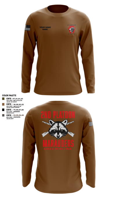 Charger Co. / 2-112th Infantry Battalion 37738588 Long Sleeve Performance Shirt - 14